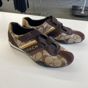 Coach Jenney Canvas/Suede Sneakers- sz 6.5